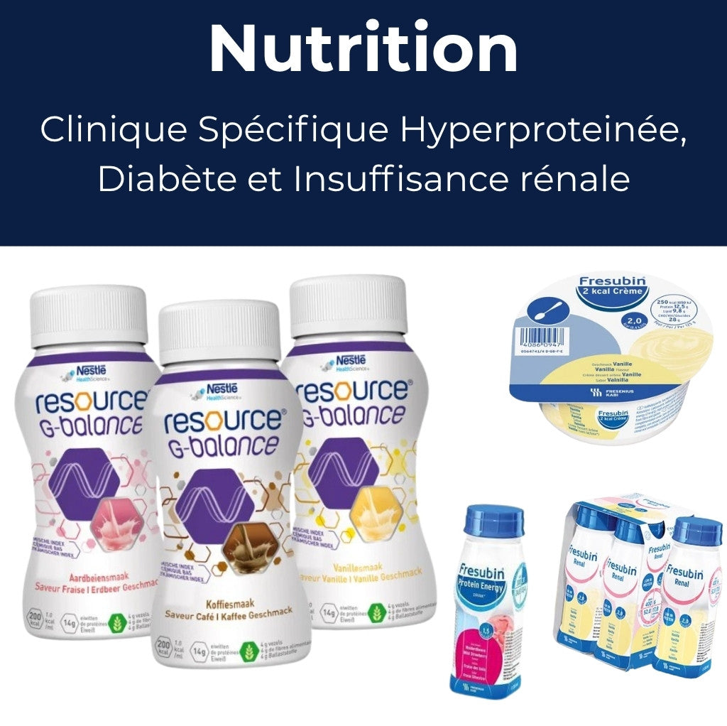 nutrition senior hyperprtoteine diabète insuffisance rénale a domicile en Belgique