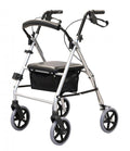 Rollator 4 roues pliable Gcare Easy – Gris Clair – Autonomie, Stabilité & Modernité