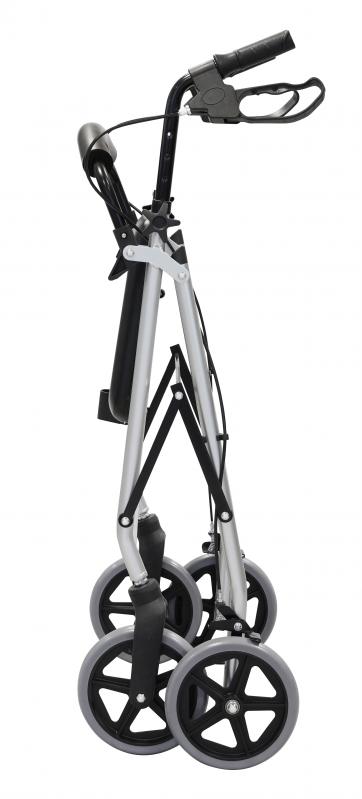 Rollator 4 roues pliable Gcare Easy – Gris Clair – Autonomie, Stabilité & Modernité