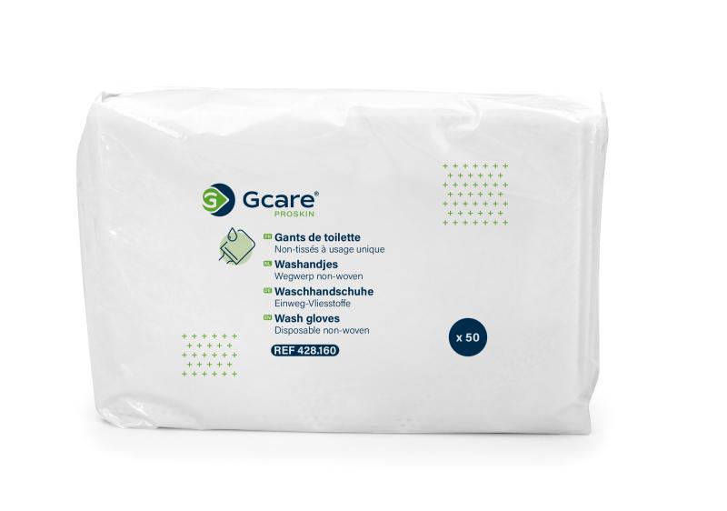 Gants de Toilette Non-Tissés Gcare Proskin – Carton de 1000 unités (20 x 50)