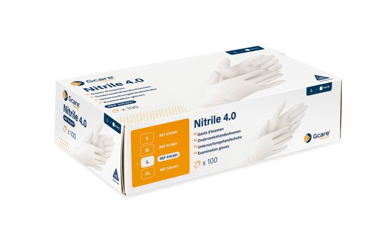 Gants d'Examen en Nitrile Blanc – Épaisseur & Protection Renforcée