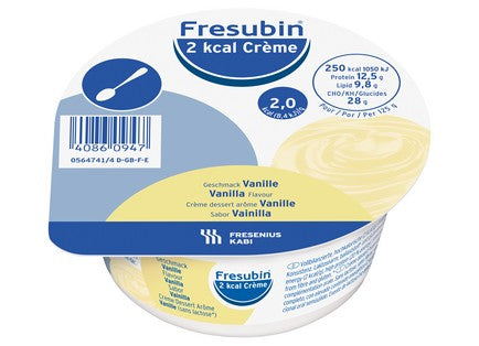 Fresubin 2 Kcal Crème – Pack de 4 x 125 g – Nutrition Onctueuse Hypercalorique & Hyperprotéinée