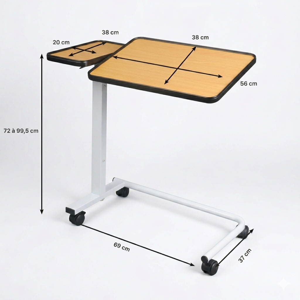 Table de Lit 2 Plateaux Corfou Identités : Praticité et Confort à Domicile
