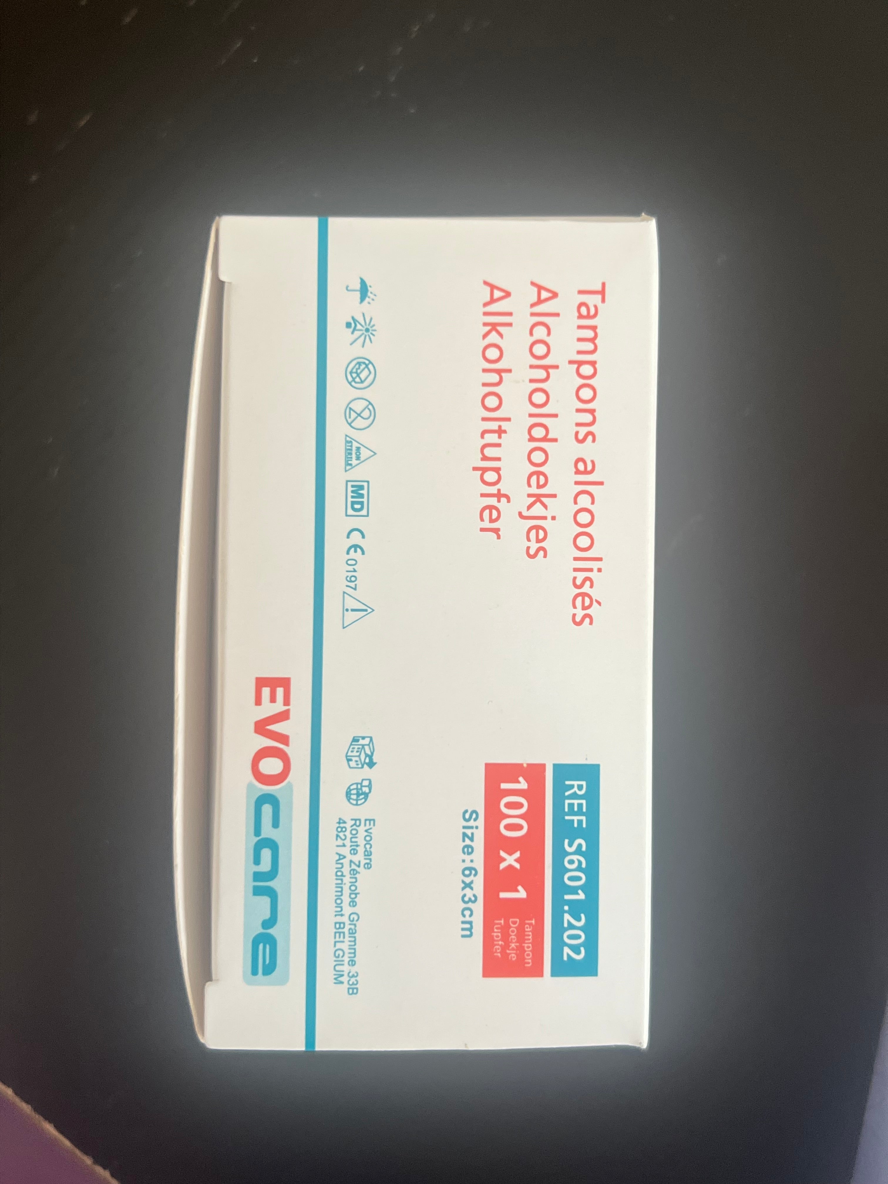 Tampons Alcoolisés Gcare Medical – Boîte de 100 – Désinfection Pré-Injection