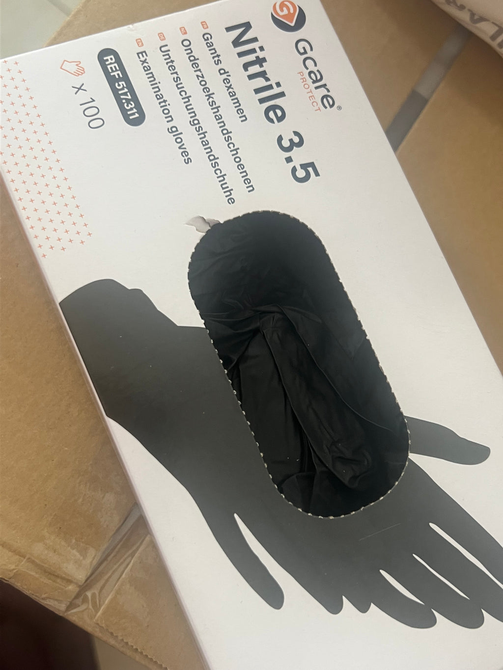 Gants d'Examen en Nitrile Noir – Non Poudrés