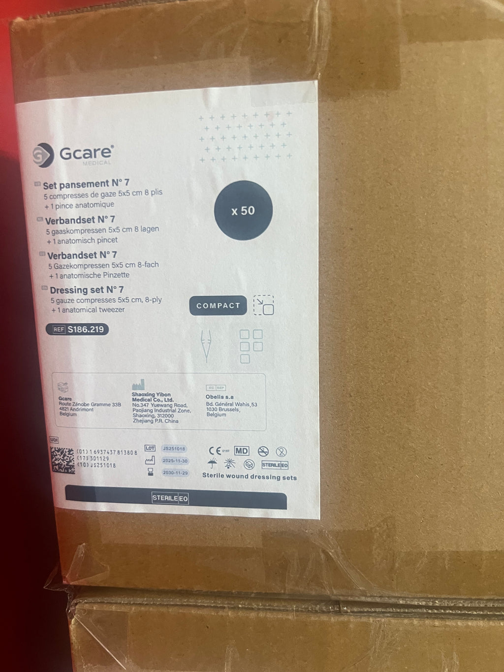 Set a pansement ave compresse sans champs