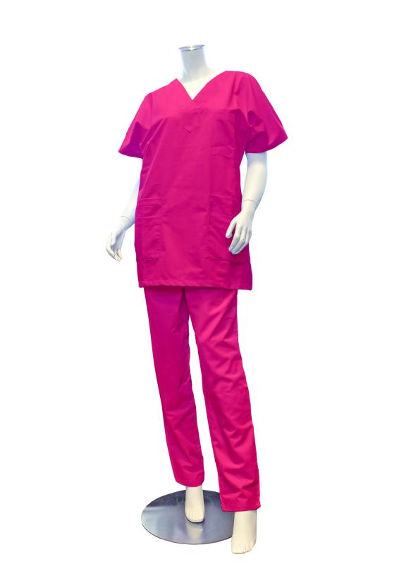 Blouse Médicale fuchsia – Marinière Unisexe